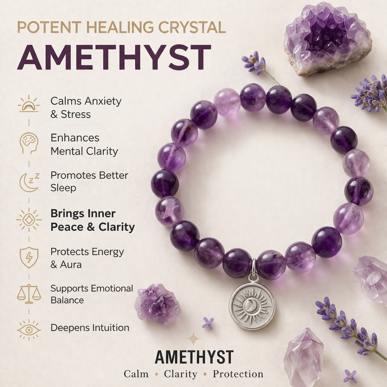 The Clarity Ritual — Amethyst Bracelets