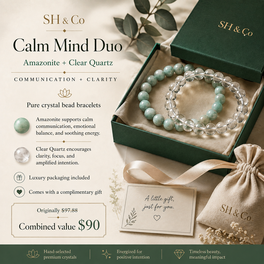 Amazonite + Clear Quartz- SH & Co. Calm Mind Duo