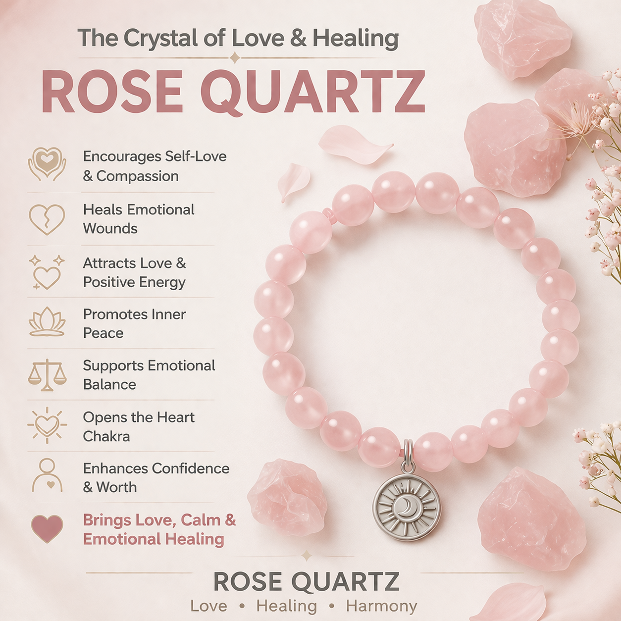 The Love Ritual- Rose Quartz Bracelets
