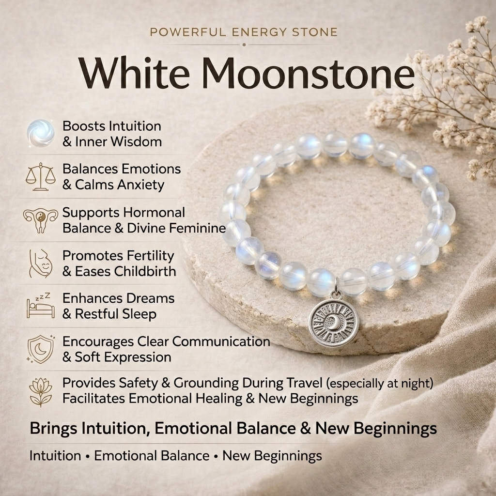 The Intuition Ritual- White Moonstone Bracelets