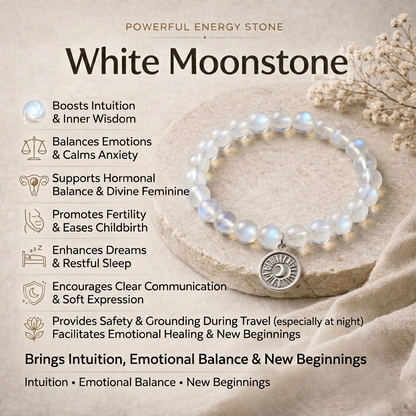 The Intuition Ritual- White Moonstone Bracelets