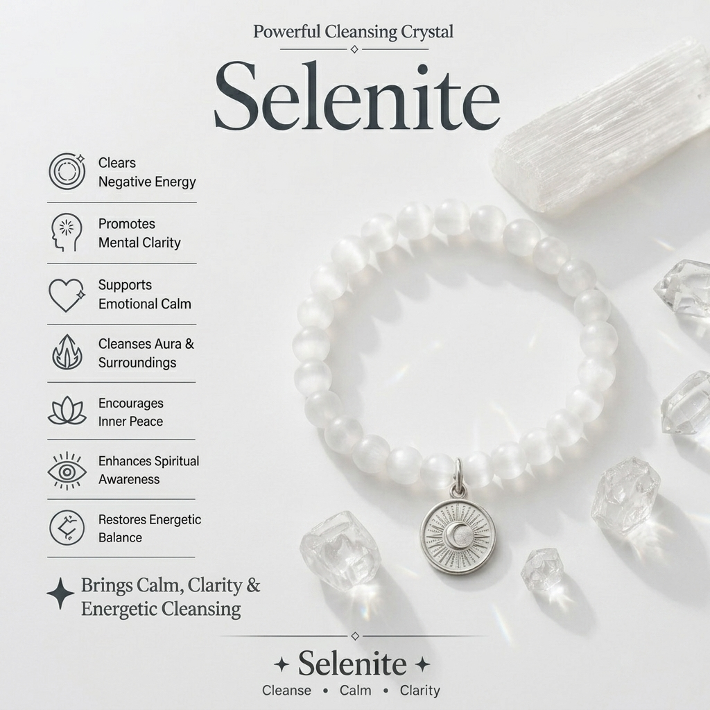 The Divine Cleanse Ritual- Selenite Bracelets