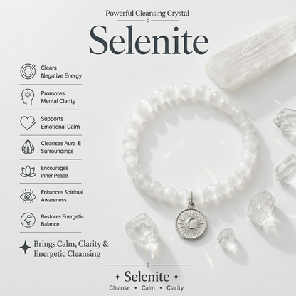 The Divine Cleanse Ritual- Selenite Bracelets
