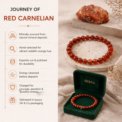 The Vitality Ritual- Red Carnelian Bracelets