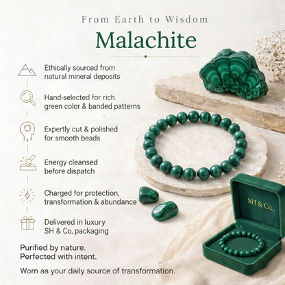 The Transformation Ritual- Malachite Bracelets