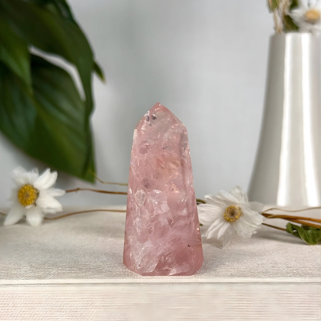 Rose quartz Polished tower
